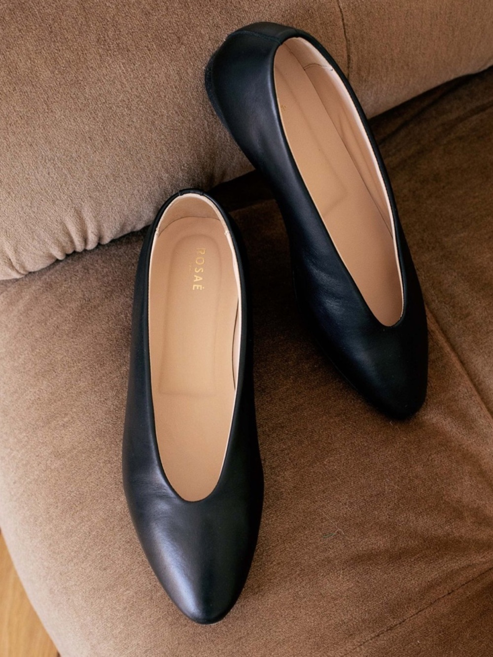 Rosae Paris Black Ballet Flats